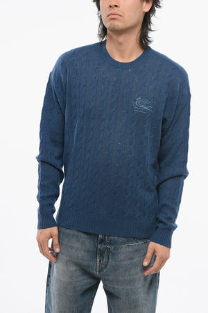 Cashmere Cable-Knit Crewneck Sweater