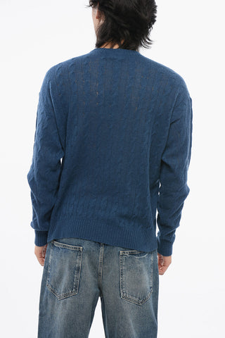 Cashmere Cable-Knit Crewneck Sweater