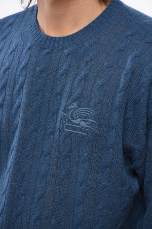 Cashmere Cable-Knit Crewneck Sweater