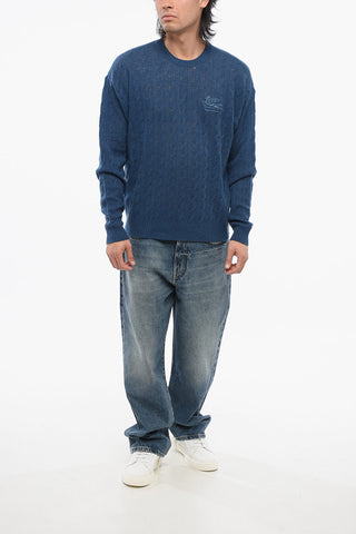 Cashmere Cable-Knit Crewneck Sweater
