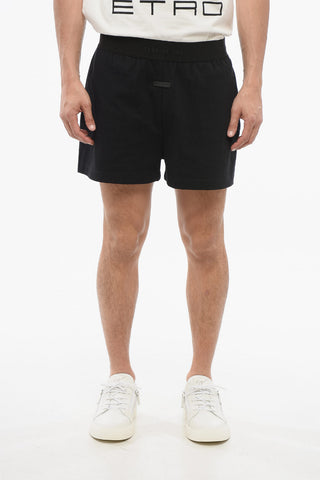 Cotton Shorts with Logoed Waistband