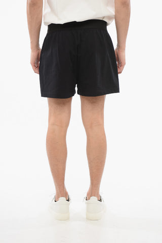 Cotton Shorts with Logoed Waistband
