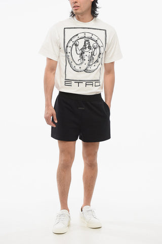 Cotton Shorts with Logoed Waistband