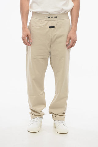 Pantaloni in Cotone con Elastico Logato