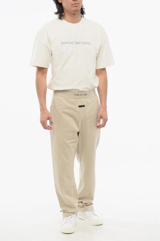 Pantaloni in Cotone con Elastico Logato