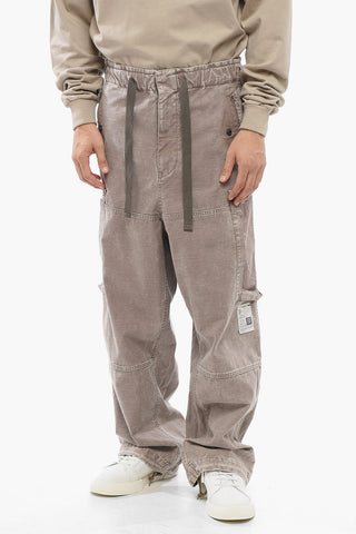 Cotton Cargo Pants with Lived-in Design