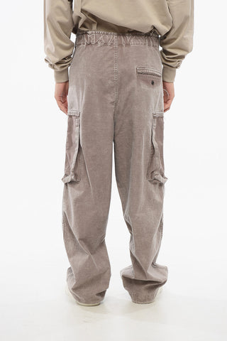 Cotton Cargo Pants with Lived-in Design