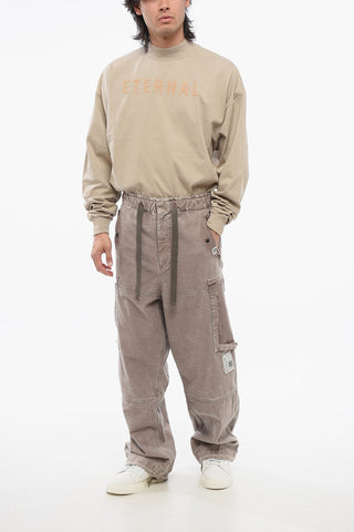 Cotton Cargo Pants with Lived-in Design