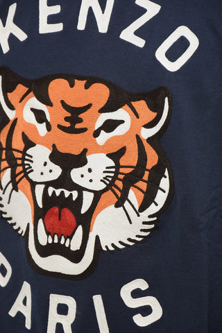 Felpa Girocollo LUCKY TIGER con Ricamo Frontale