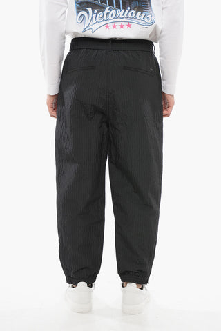 EMPORIO Padded Nylon Joggers with Cuffs