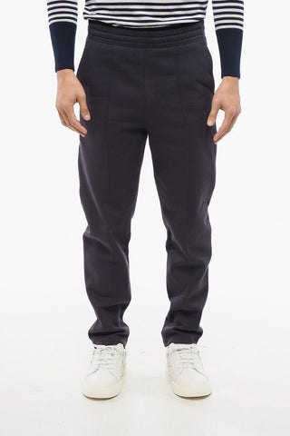 Joggers in Cotone Felpato con Pince Frontale