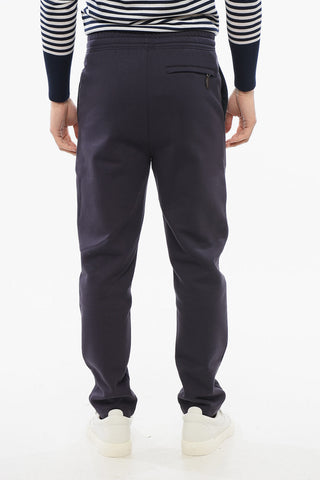 Joggers in Cotone Felpato con Pince Frontale