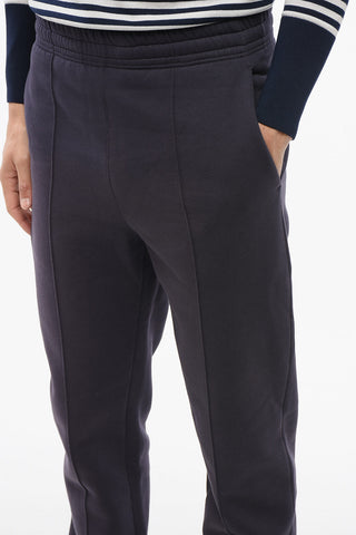 Joggers in Cotone Felpato con Pince Frontale
