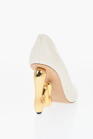 Leather LETTER Pumps With Statement Heel 10 cm