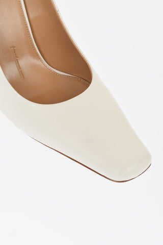 Leather LETTER Pumps With Statement Heel 10 cm