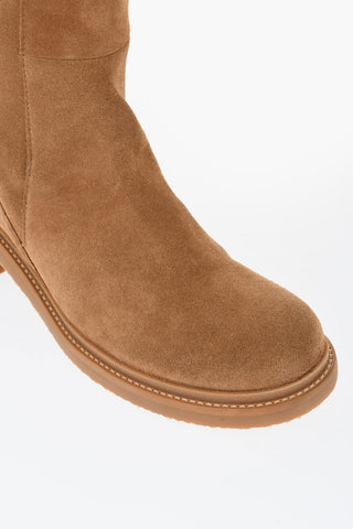 Suede Thigh-High Boots Heel 5 cm