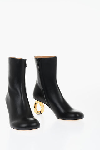 Stivaletti In Pelle CHAIN Con Tacco Statement 8 cm
