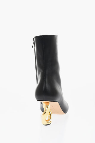 Stivaletti In Pelle CHAIN Con Tacco Statement 8 cm