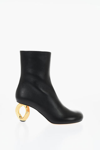 Stivaletti In Pelle CHAIN Con Tacco Statement 8 cm