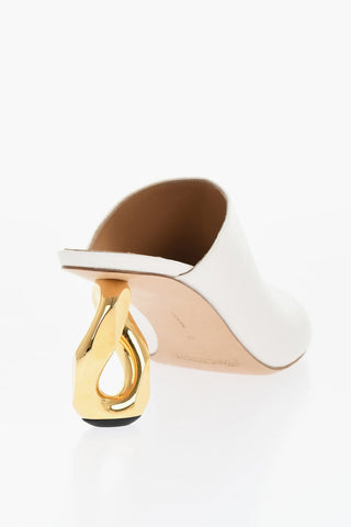 Leather CHAIN Mules With Statement Heel 8 cm