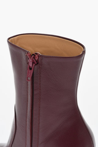 Leather LETTER Booties With Statement Heel 10 cm