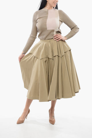 Compact Cotton Flared Dress