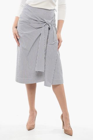 Striped Skirt With Knot Detail