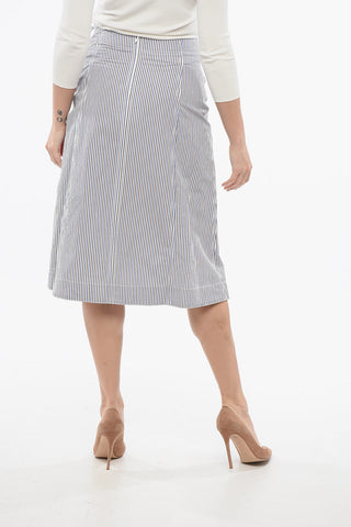 Striped Skirt With Knot Detail