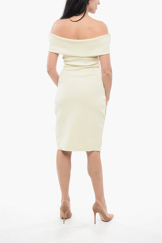 Vestito in Tessuto Tecnico Off The Shoulder