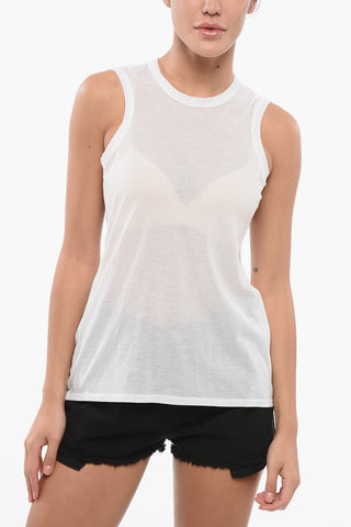 Oversized Sheer Fabric Tank Top