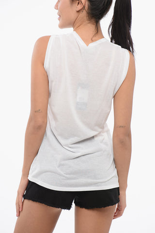 Oversized Sheer Fabric Tank Top