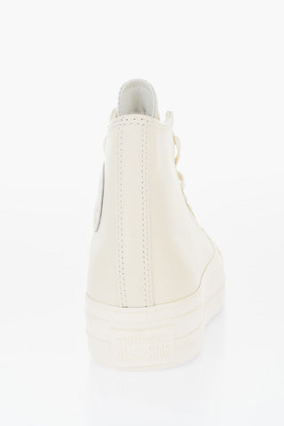 ALL STAR CHUCK TAYLOR Hammered Leather High-Top Sneakers LIFT with 4cm Platform Sole