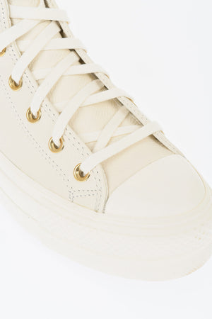 ALL STAR CHUCK TAYLOR Hohe Sneaker LIFT aus genarbtem Leder mit 4 cm Plateau-Sohle