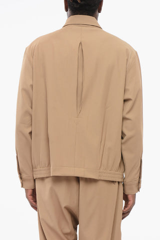 Solid Color Lightweight Jacket with Butterfly Embroidery