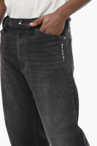 Stone Washed Denims with Raw-cut Details 25cm