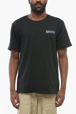 Standard-Fit Rundhals-T-Shirt mit großem Logo-Print