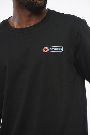 Standard-Fit Rundhals-T-Shirt mit großem Logo-Print