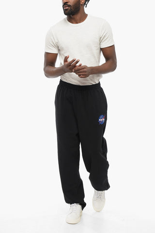 Fleeced Cotton NASA Sweatpants with Embroidered Patch