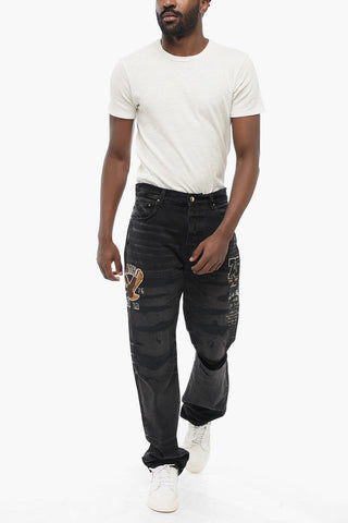 Regular-Fit Jeans VARSITY EAGLE with 22 cm Embroidery