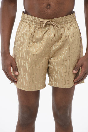 SWIM Uni-Shorts mit All-Over besticktem Logo
