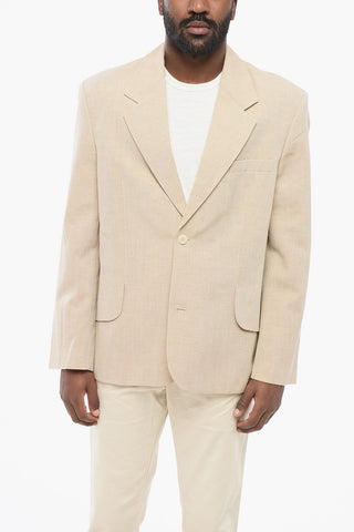 Half-lined LES SCULPTURE Linen Blend Blazer