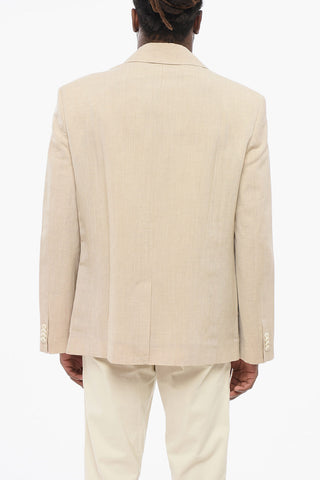 Half-lined LES SCULPTURE Linen Blend Blazer