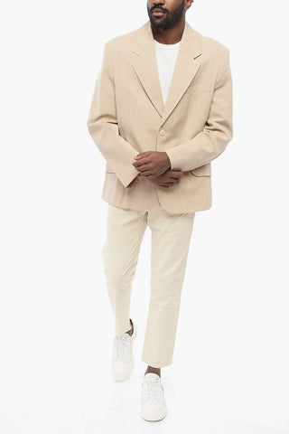 Half-lined LES SCULPTURE Linen Blend Blazer