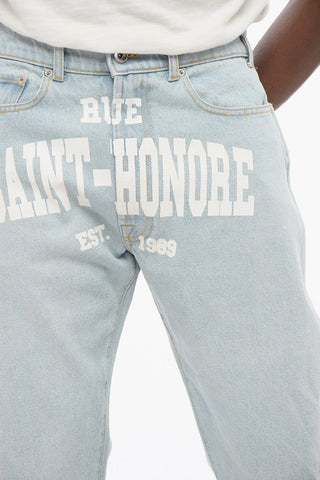 Jeans straight-leg SAINT HONORE with front print 22cm
