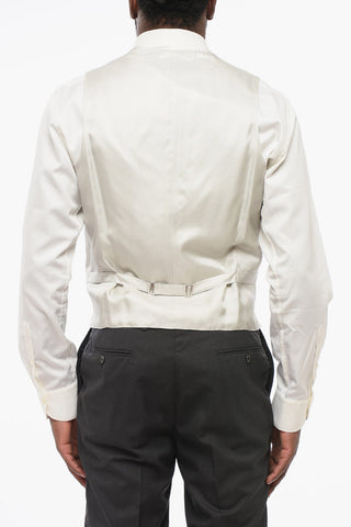 Virgin Wool Vest with Welt Pockets