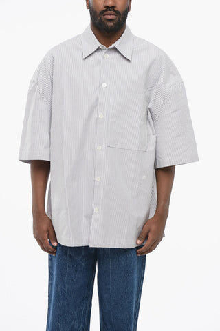 Awning Striped Cotton Shirt with Spread Collar