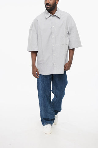 Awning Striped Cotton Shirt with Spread Collar