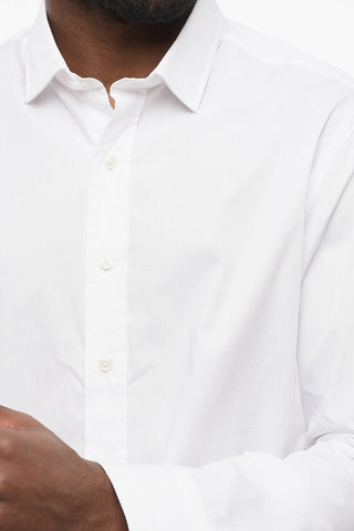 Spread Collar Poplin Cotton Shirt