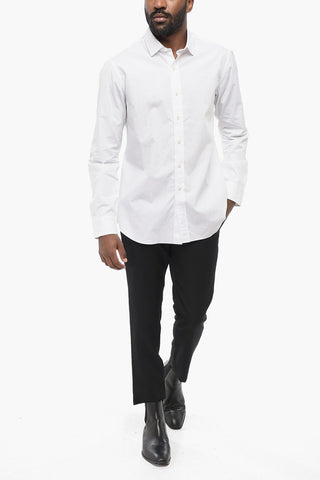 Spread Collar Poplin Cotton Shirt