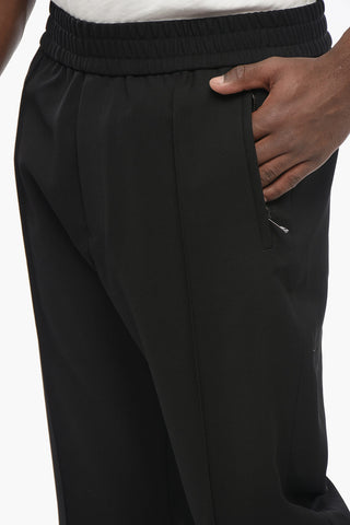 EMPORIO Pantaloni in Lana Vergine ad 1 Pince con Elastico in Vita